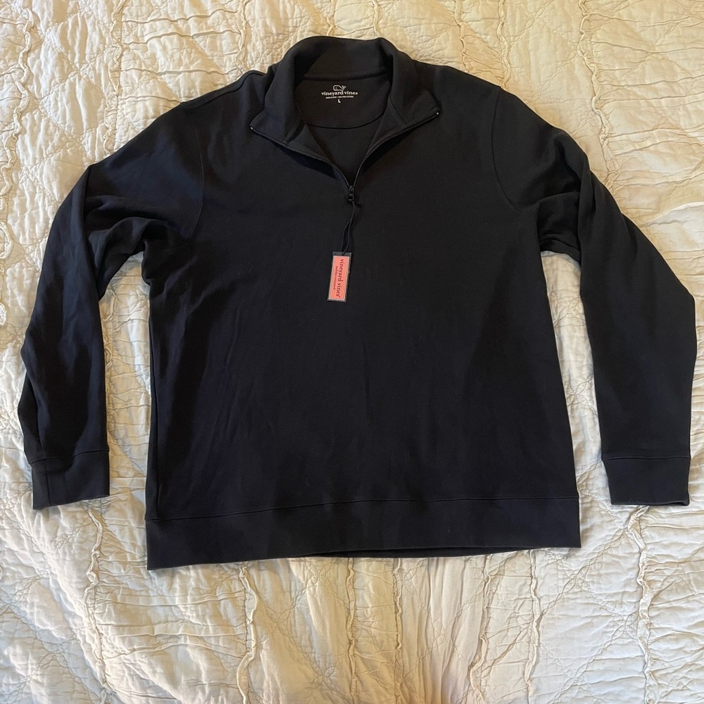 NWT Vineyard Vines Navy Quarter Zip Long Sleeve